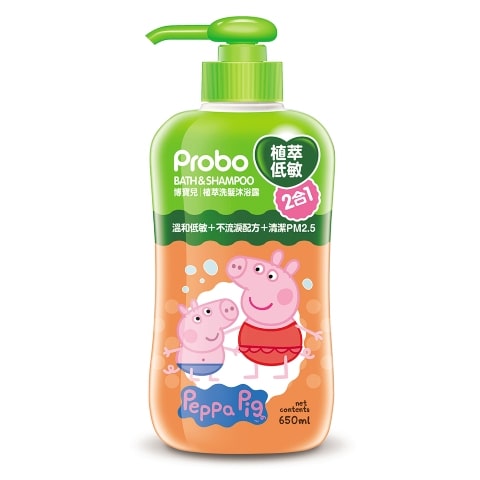 『Probo』Peppa Pig 2合1植萃洗髮沐浴露 650ML