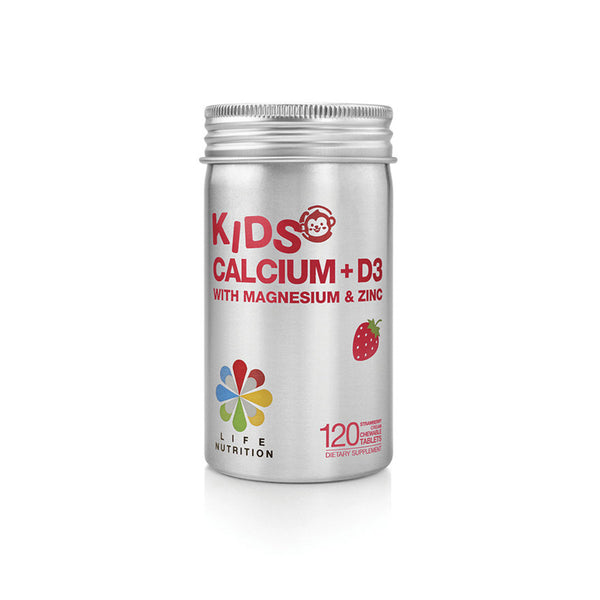 『LIFE Nutrition』 Kids Calcium + D3 (120 pcs)