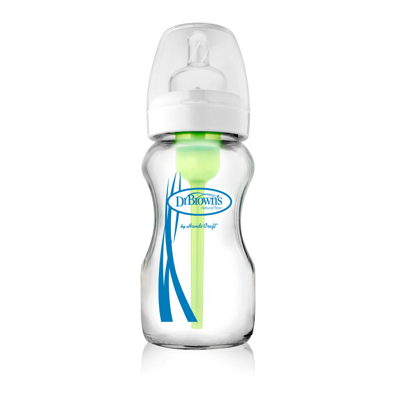 『Dr Brown's』Options Wide-Neck Glass Bottle 9oz