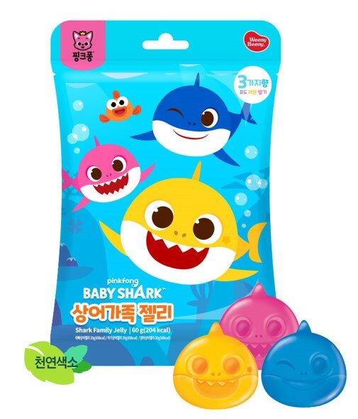 『Pinkfong & Baby shark』jelly candy (lemon,strawberry,grape)