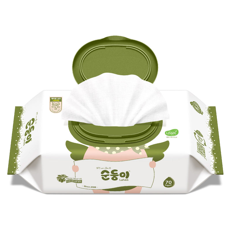 『Soondoongi』Lohas Baby Wipes (70pcs) - 10 Bags