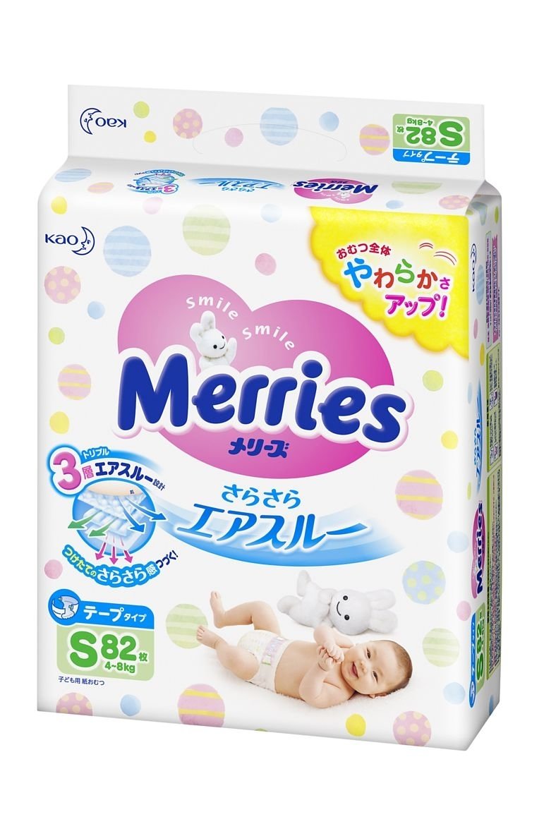 『Merries』 紙尿片 (細碼 82片) - 4包