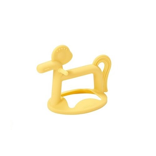 『MOYUUM』白金矽膠小馬型手環式嬰兒牙膠 (黃色)*